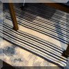 DR03. Small blue and white striped cotton rug. 